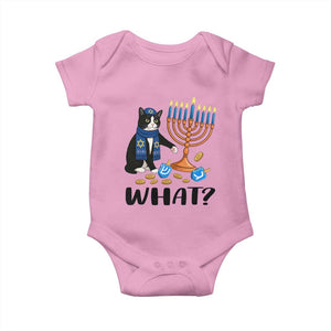 Funny Black Cat Chaos Hanukkah Menorah Gift Baby Onesie TS12 Light Pink Print Your Wear