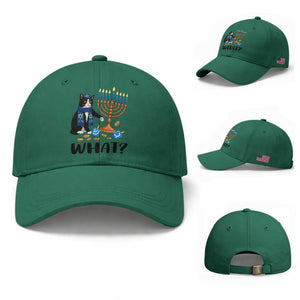 Funny Black Cat Chaos Hanukkah Menorah Gift Baseball Cap TS12 Baseball Cap Universal Fit Irish Green Print Your Wear