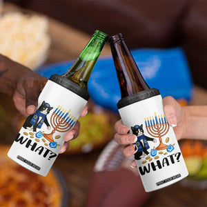 Funny Black Cat Chaos Hanukkah Menorah Gift 4 in 1 Can Cooler Tumbler TS12 Print Your Wear