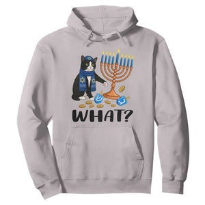 Funny Black Cat Chaos Hanukkah Menorah Gift Hoodie TS12 Ice Gray Print Your Wear