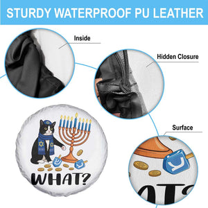 Funny Black Cat Chaos Hanukkah Menorah Gift Spare Tire Cover TS12 Print Your Wear