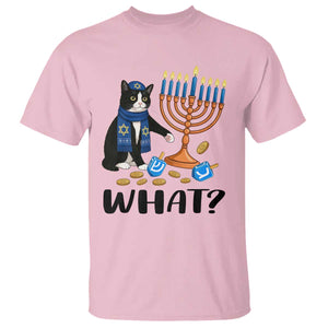 Funny Black Cat Chaos Hanukkah Menorah Gift T Shirt TS12 Light Pink Print Your Wear
