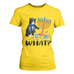 Funny Black Cat Chaos Hanukkah Menorah Gift T Shirt For Women TS12 Daisy Print Your Wear