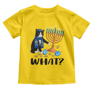 Funny Black Cat Chaos Hanukkah Menorah Gift Toddler T Shirt TS12 Daisy Print Your Wear
