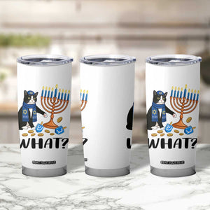 Funny Black Cat Chaos Hanukkah Menorah Gift Tumbler Cup TS12 Print Your Wear