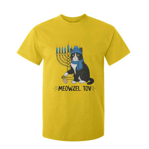 Meowzel Tov T Shirt For Kid Black Cat Playing Dreidel Menorah Hanukkah Gift TS12 Daisy Print Your Wear