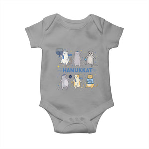 Hanukkat Baby Onesie Funny Cats Hanukkah Festival Of Lights Gift TS12 Sport Gray Print Your Wear