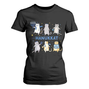 Hanukkat T Shirt For Women Funny Cats Hanukkah Festival Of Lights Gift TS12 Black Print Your Wear