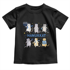 Hanukkat Toddler T Shirt Funny Cats Hanukkah Festival Of Lights Gift TS12 Black Print Your Wear
