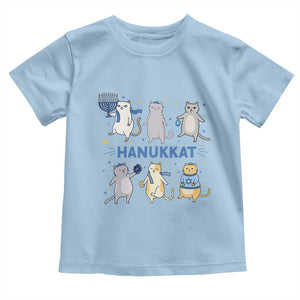 Hanukkat Toddler T Shirt Funny Cats Hanukkah Festival Of Lights Gift TS12 Light Blue Print Your Wear