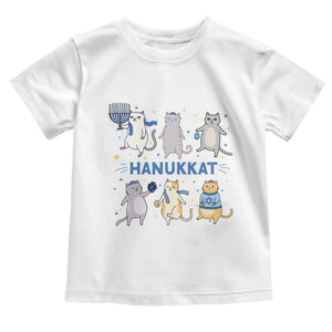 Hanukkat Toddler T Shirt Funny Cats Hanukkah Festival Of Lights Gift TS12 White Print Your Wear