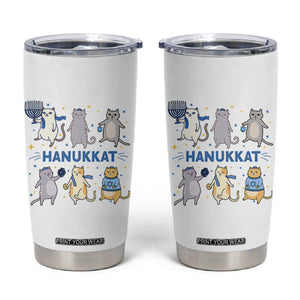 Hanukkat Tumbler Cup Funny Cats Hanukkah Festival Of Lights Gift TS12 White Print Your Wear