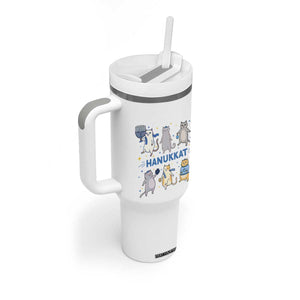 Hanukkat Tumbler With Handle Funny Cats Hanukkah Festival Of Lights Gift TS12 Print Your Wear