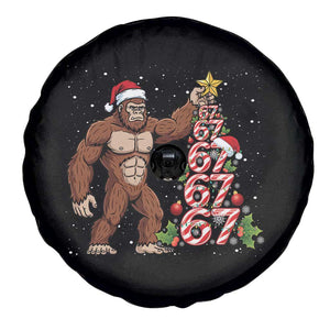 Bigfoot Christmas Tree 67 Spare Tire Cover Holiday Six Seven Meme Brainrot Gift TS12 Print Your Wear