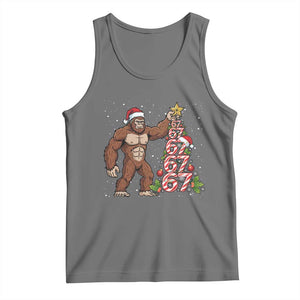 Bigfoot Christmas Tree 67 Tank Top Holiday Six Seven Meme Brainrot Gift TS12 Black Heather Print Your Wear