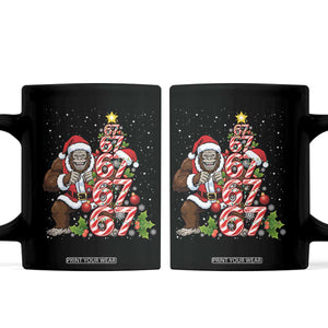 Trending Six Seven Meme Bigfoot Christmas Tree Coffee Mug Holiday Gift TS12 Black Print Your Wear