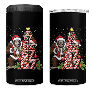 Trending Six Seven Meme Bigfoot Christmas Tree 4 in 1 Can Cooler Tumbler Holiday Gift TS12 One Size: 16 oz Black Print Your Wear