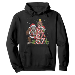 Trending Six Seven Meme Bigfoot Christmas Tree Hoodie Holiday Gift TS12 Black Print Your Wear