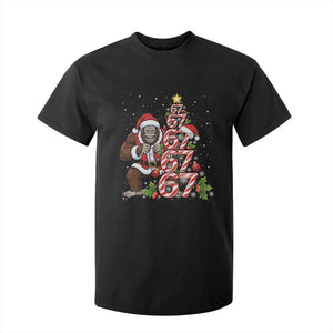 Trending Six Seven Meme Bigfoot Christmas Tree T Shirt For Kid Holiday Gift TS12 Black Print Your Wear