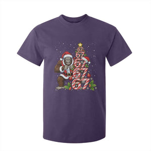 Trending Six Seven Meme Bigfoot Christmas Tree T Shirt For Kid Holiday Gift TS12 Purple Print Your Wear