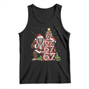 Trending Six Seven Meme Bigfoot Christmas Tree Tank Top Holiday Gift TS12 Black Print Your Wear