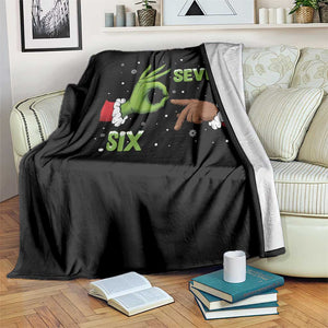 Funny Green And Bigfoot Six Seven Meme Throw Blanket Christmas Trend Gift TS12 Print Your Wear