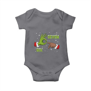 Funny Green And Bigfoot Six Seven Meme Baby Onesie Christmas Trend Gift TS12 Charcoal Print Your Wear