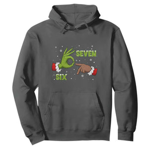 Funny Green And Bigfoot Six Seven Meme Hoodie Christmas Trend Gift TS12 Dark Heather Print Your Wear