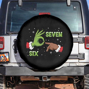 Funny Green And Bigfoot Six Seven Meme Spare Tire Cover Christmas Trend Gift TS12 No hole Black Print Your Wear