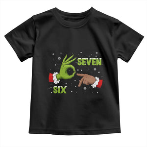 Funny Green And Bigfoot Six Seven Meme Toddler T Shirt Christmas Trend Gift TS12 Black Print Your Wear