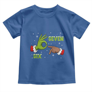 Funny Green And Bigfoot Six Seven Meme Toddler T Shirt Christmas Trend Gift TS12 Royal Blue Print Your Wear