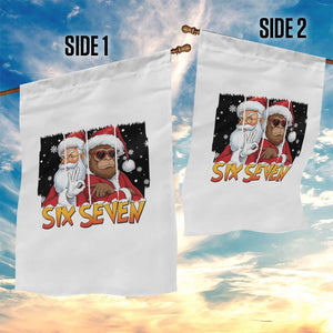 Six Seven Meme Santa Bigfoot Garden Flag 67 Viral Gen Alpha Slang Christmas Gift TS12 Print Your Wear