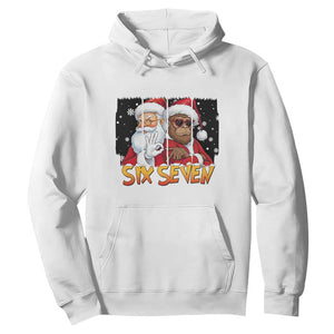 Six Seven Meme Santa Bigfoot Hoodie 67 Viral Gen Alpha Slang Christmas Gift TS12 White Print Your Wear