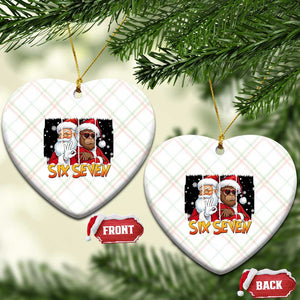 Six Seven Meme Santa Bigfoot Ceramic Ornament 67 Viral Gen Alpha Slang Christmas Gift TS12 Print Your Wear