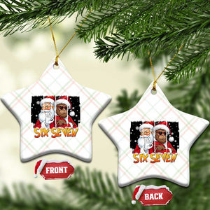 Six Seven Meme Santa Bigfoot Ceramic Ornament 67 Viral Gen Alpha Slang Christmas Gift TS12 Print Your Wear
