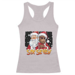 Six Seven Meme Santa Bigfoot Racerback Tank Top 67 Viral Gen Alpha Slang Christmas Gift TS12 Ice Gray Print Your Wear