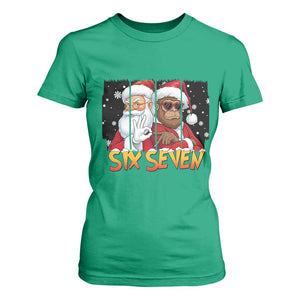Six Seven Meme Santa Bigfoot T Shirt For Women 67 Viral Gen Alpha Slang Christmas Gift TS12 Irish Green Print Your Wear