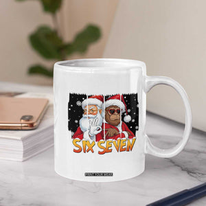 Six Seven Meme Santa Bigfoot Coffee Mug 67 Viral Gen Alpha Slang Christmas Gift TS12 Print Your Wear