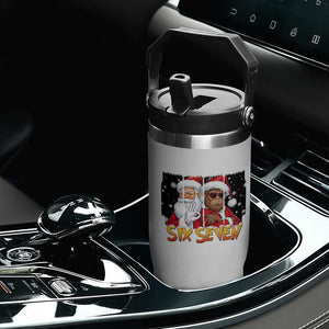 Six Seven Meme Santa Bigfoot Flip Straw Tumbler 67 Viral Gen Alpha Slang Christmas Gift TS12 Print Your Wear