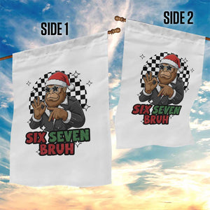 Biker Santa Six Seven Bruh Garden Flag Christmas Gift For Gen Z TS12 Print Your Wear