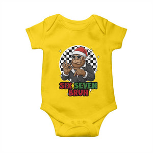 Biker Santa Six Seven Bruh Baby Onesie Christmas Gift For Gen Z TS12 Daisy Print Your Wear