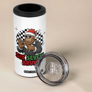 Biker Santa Six Seven Bruh 4 in 1 Can Cooler Tumbler Christmas Gift For Gen Z TS12 Print Your Wear