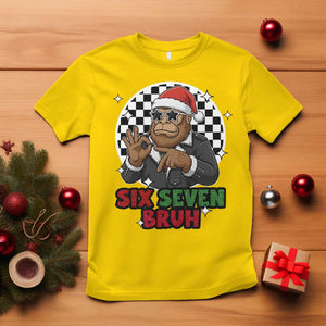 Biker Santa Six Seven Bruh T Shirt Christmas Gift For Gen Z TS12 Daisy Print Your Wear