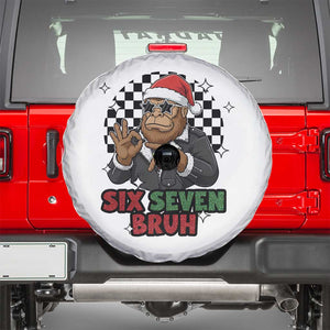 Biker Santa Six Seven Bruh Spare Tire Cover Christmas Gift For Gen Z TS12 White Print Your Wear
