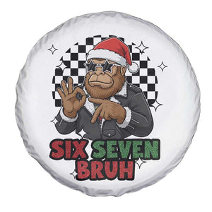 Biker Santa Six Seven Bruh Spare Tire Cover Christmas Gift For Gen Z TS12 Print Your Wear