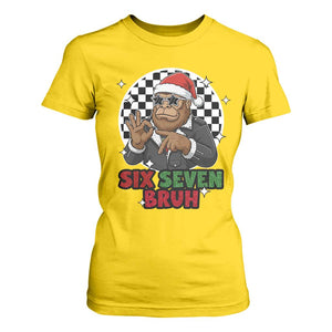 Biker Santa Six Seven Bruh T Shirt For Women Christmas Gift For Gen Z TS12 Daisy Print Your Wear