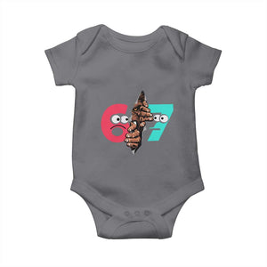 Bigfoot Six Seven Meme Baby Onesie 67 Viral Gen Alpha Slang Gift TS12 Charcoal Print Your Wear