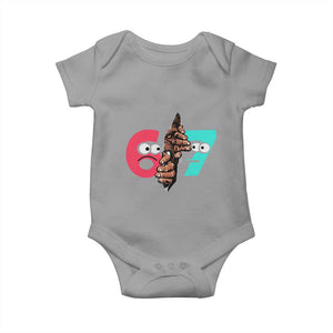 Bigfoot Six Seven Meme Baby Onesie 67 Viral Gen Alpha Slang Gift TS12 Sport Gray Print Your Wear