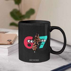 Bigfoot Six Seven Meme Coffee Mug 67 Viral Gen Alpha Slang Gift TS12 Print Your Wear