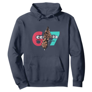 Bigfoot Six Seven Meme Hoodie 67 Viral Gen Alpha Slang Gift TS12 Navy Print Your Wear